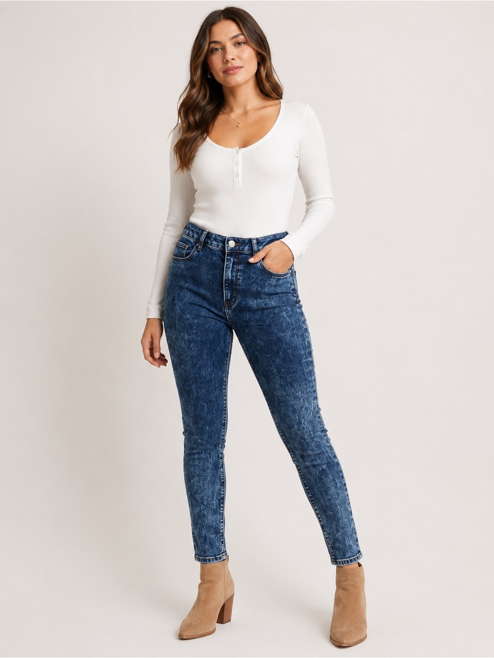 NWT American Eagle Sky High Jeggings Blue Acid Wash Western Cowgirl Y2K Size 10